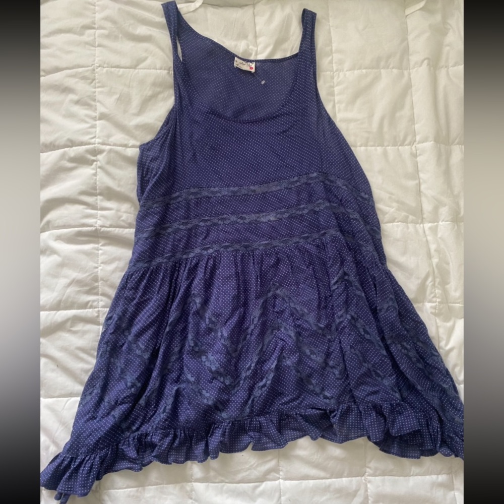 Free People Blue Polka Dot Dress